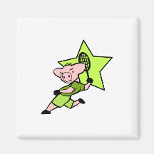 Tennis Hog Fridge Magnets