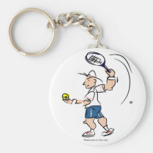 Tennis illustration on keychain