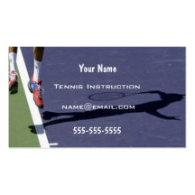 Tennis Instructor Business Cards