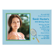 Tennis Photo Invitation