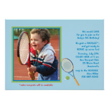 Tennis Photo Invitation