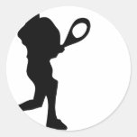 tennis player icon round sticker