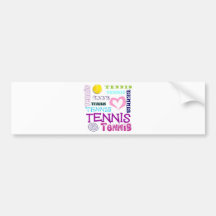 Tennis Repeating Bumper Stickers