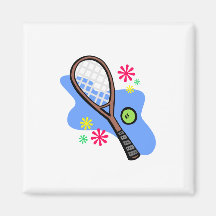 Tennis retro magnet