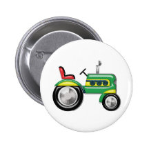 Teriffic Green Tractor Button