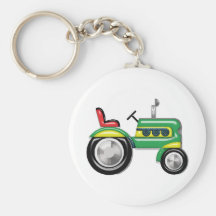 Teriffic Green Tractor Keychains