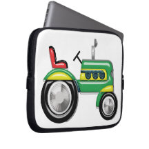 Teriffic Green Tractor Laptop Sleeves