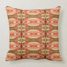 Terra cotta abstract pillow