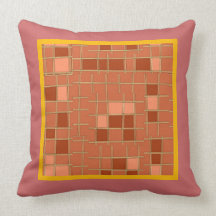 terra cotta mosaic tile pillow