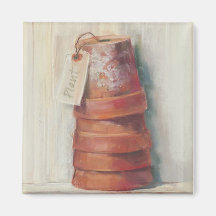 terracotta pots fridge magnet