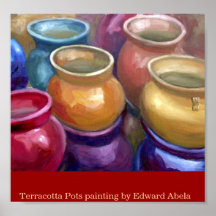 Terracotta pots poster