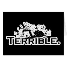 Terrible Temper Tantrum Retro Girl Card