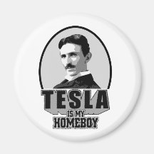 Tesla Is My Homeboy Fridge Magnets
