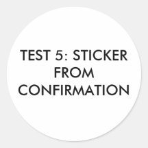 TEST 5: STICKER FROM CONFIRMATION