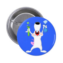 Test Tube Lab Rat Button