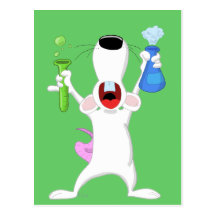 Test Tube Lab Rat Postcard
