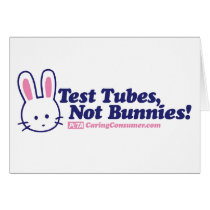 Test Tubes, Not Bunnies Card cards