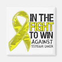 Testicular Cancer - Fight To Win Fridge Magnet