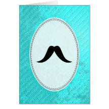 Texan Moustache Card