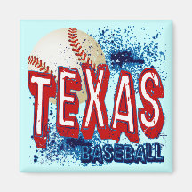 TEXAS BASEBALL FRIDGE MAGNET