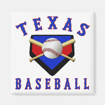 Texas Baseball Refrigerator Magnets