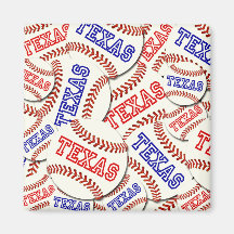 Texas Baseballs Collage Magnet