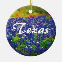 Texas Bluebonnets Christmas Tree Ornament