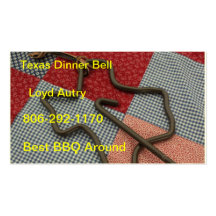 texas dinner bell business card
