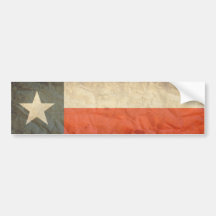 Texas Flag Aged Bumper Stickers