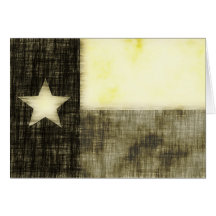 TEXAS FLAG OLD DRAWING CARD