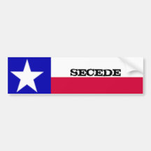 Texas Flag Secede Sticker Bumper Sticker