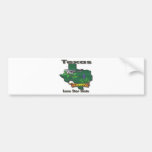 Texas Lone Star State Bird Flower Bumper Sticker