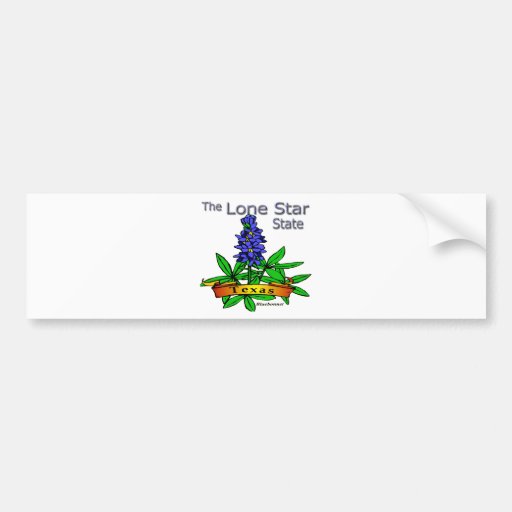 Texas Lone Star State Bluebonnet Bumper Stickers