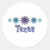 Texas Round Stickers