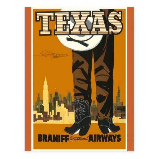Texas - Vintage Travel Poster Art Post Cards