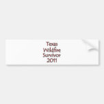 Texas Wildfire Survivor 2011 Red Bumper Sticker