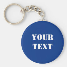 Text Template Keychain Royal Blue