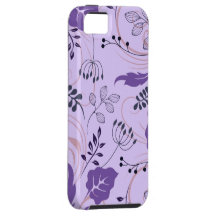 Texture #71 - Purple Texture with Cute Leafs | iPhone 5 Cases