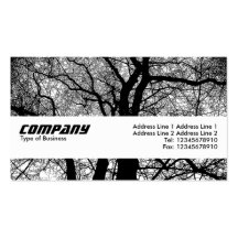 Texture Band - High Contrast Trees Business Card Template