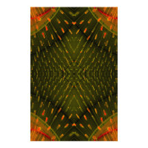 Texture of Light - Orange Green Light Thing Customized Stationery