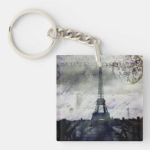 Textured Paris in Lavender Keychain