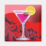 "TGIF Martini" (red) by Cheryl Daniels Magnets
