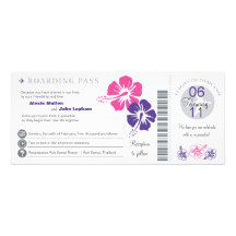 Thailand Boarding Pass Wedding Invitation