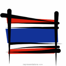 Thailand Brush Flag Photo Sculpture