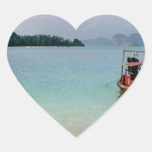 Thailand Krabi beach (new) (St.K) Heart Sticker