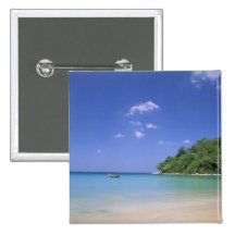 Thailand, Phuket Island. Beach. Pinback Button