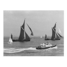 Thames barge Race 1975  9 Post Cards