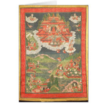 Thangka of the Paradise of Amitabha Greeting Card