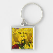 Thank a Nurse! keychain Tulip Flowers Nurses