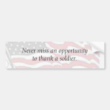 Thank a soldier bumper stickers